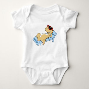 Illustration Of A Sunbathing Tyrannosaurus Rex. Baby Bodysuit