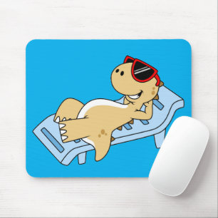 Illustration Of A Sunbathing Tyrannosaurus Rex. Mouse Pad