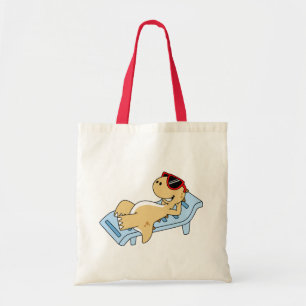 Illustration Of A Sunbathing Tyrannosaurus Rex. Tote Bag