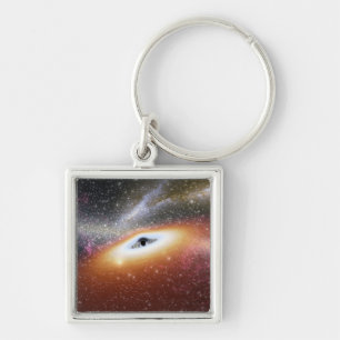 Illustration of a supermassive black hole key ring
