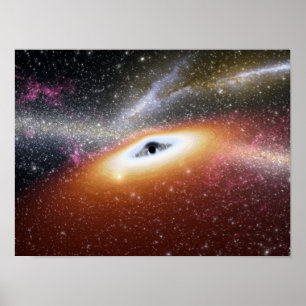 Illustration of a supermassive black hole poster