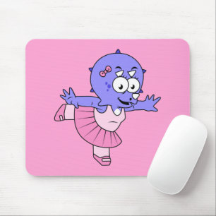 Illustration Of A Triceratops Ballet Dancer. Mouse Pad
