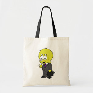 Illustration Of A Triceratops Businessman. Tote Bag