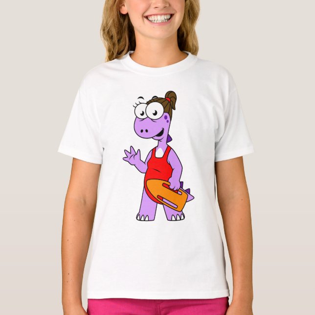 Illustration Of A Tyrannosaurus Rex Lifeguard. T-Shirt (Front)