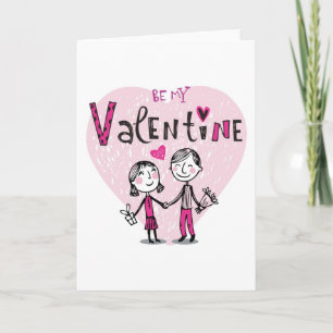 Illustration of a Valentine's Couple Holiday Card