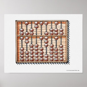 Illustration of abacus poster