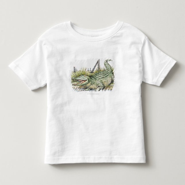 Illustration of alligator on the shore toddler T-Shirt (Front)