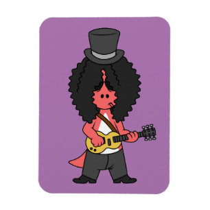 Illustration Of An Allosaurus Dressed As Rock Star Magnet