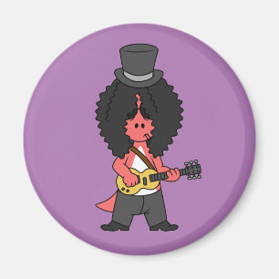 Illustration Of An Allosaurus Dressed As Rock Star Magnet