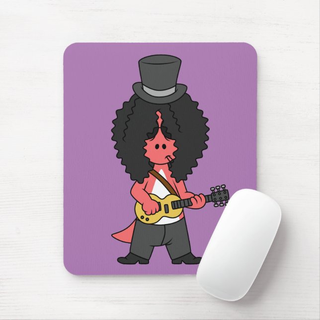 Illustration Of An Allosaurus Dressed As Rock Star Mouse Pad (With Mouse)