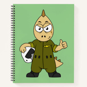 Illustration Of An Allosaurus Jet Pilot. Notebook