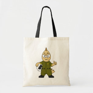 Illustration Of An Allosaurus Jet Pilot. Tote Bag
