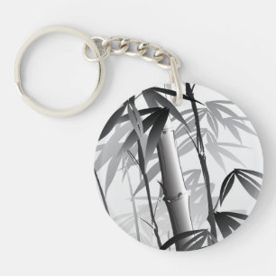 Illustration of an Oriental style painting Key Ring