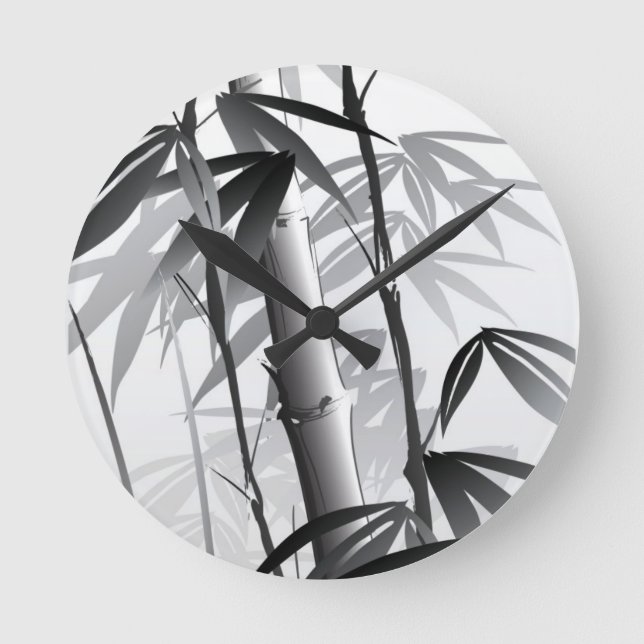 Illustration of an Oriental style painting Round Clock (Front)