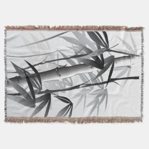 Illustration of an Oriental style painting Throw Blanket