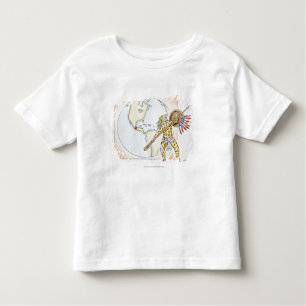 Illustration of Aztec Jaguar Warrior Toddler T-Shirt