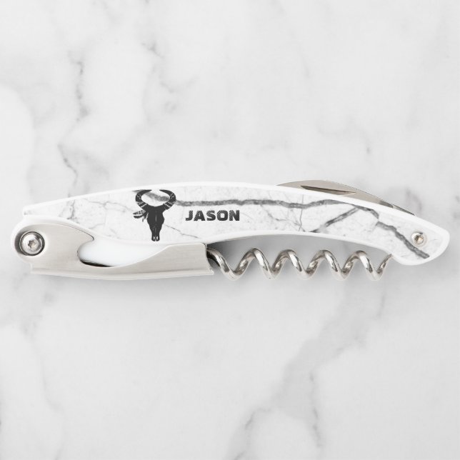 Illustration of Bull Skull Corkscrew (Front)