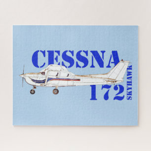 Illustration of Cessna 172 Skyhawk Aeroplane Desig Jigsaw Puzzle