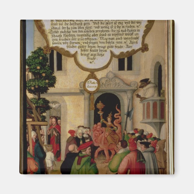 Illustration of Christ's teaching Magnet (Front)