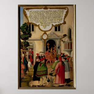 Illustration of Christ's teaching Poster