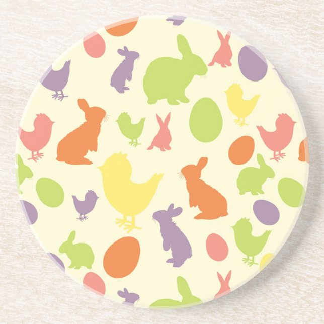 Illustration of Easter background Coaster (Front)