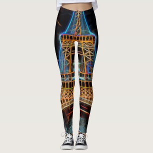 Illustration of Eiffel Tower - Paris, France Leggings