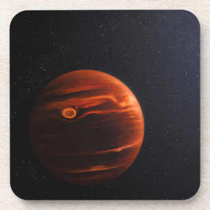 Illustration Of Exoplanet Vhs 1256 B And Its Stars Coaster