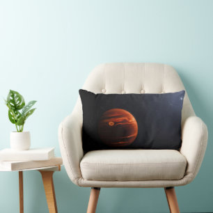 Illustration Of Exoplanet Vhs 1256 B And Its Stars Lumbar Cushion