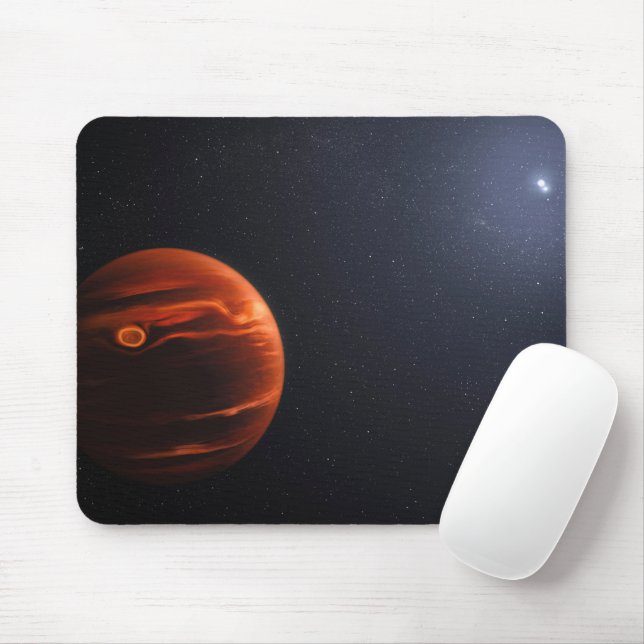 Illustration Of Exoplanet Vhs 1256 B And Its Stars Mouse Pad (With Mouse)