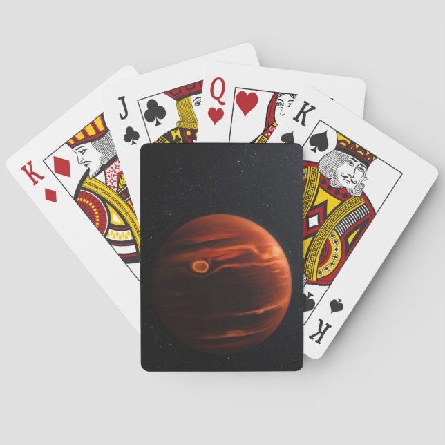 Illustration Of Exoplanet Vhs 1256 B And Its Stars Playing Cards (Back)