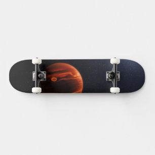 Illustration Of Exoplanet Vhs 1256 B And Its Stars Skateboard