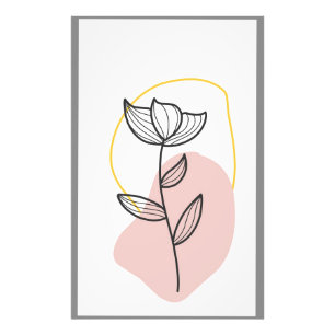 Illustration of floral design photo print