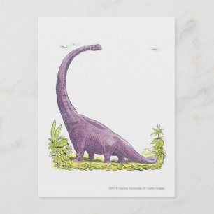 Illustration of Giraffatitan dinosaur Postcard