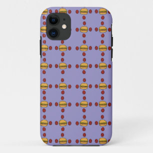 Illustration of hamburger patterns iPhone 11 case
