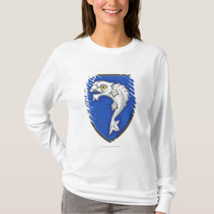 Illustration of heraldic fish symbol on shield T-Shirt