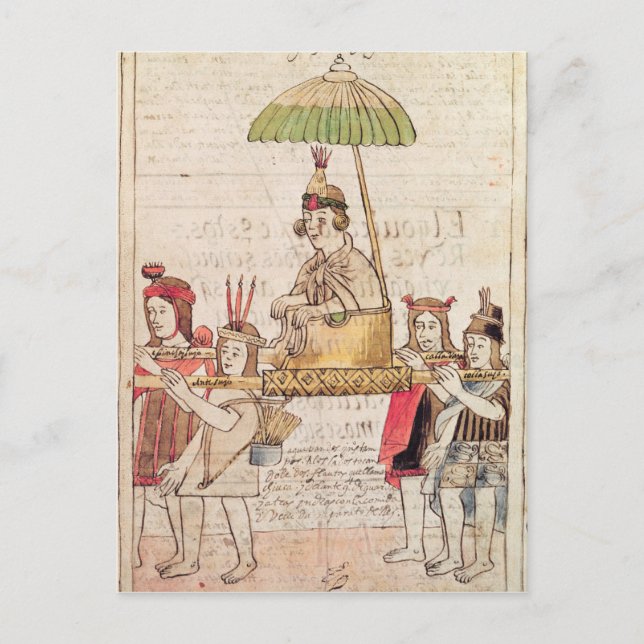 Illustration of Huascar Inca Postcard (Front)