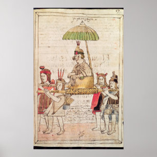 Illustration of Huascar Inca Poster