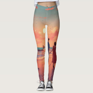 Illustration of I am letting you go print leggings