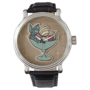 Illustration of Ice Cream in retro style Watch