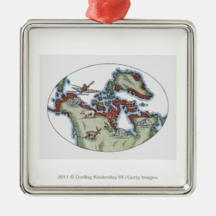 Illustration of Inuit territory Metal Ornament