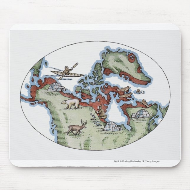 Illustration of Inuit territory Mouse Pad (Front)