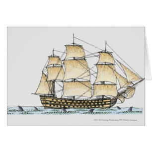 Illustration of late 18th century warship