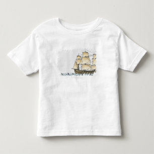 Illustration of late 18th century warship toddler T-Shirt