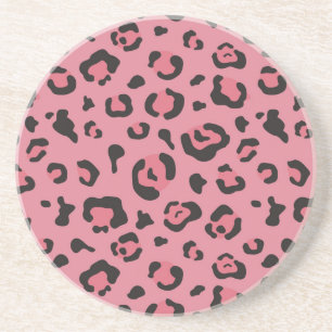 Illustration of Leopard Pink Animal Coaster