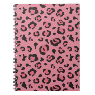 Illustration of Leopard Pink Animal Notebook