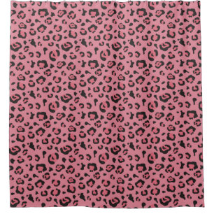 Illustration of Leopard Pink Animal Shower Curtain