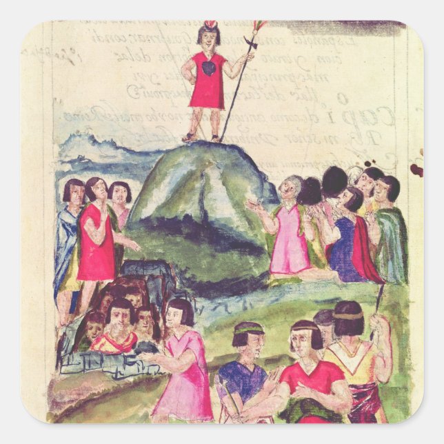 Illustration of Manco Capac Square Sticker (Front)