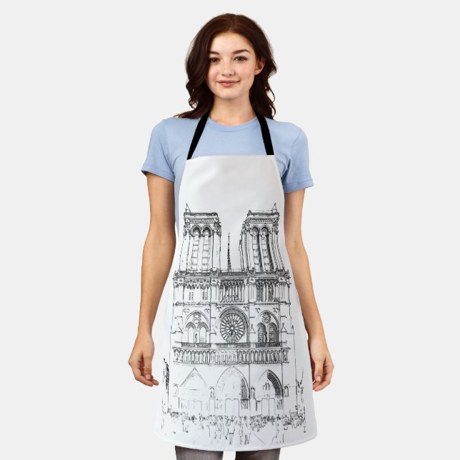 Illustration of Notre Dame de Paris Apron (Worn)