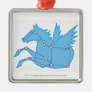Illustration of Pegasus constellation Metal Ornament