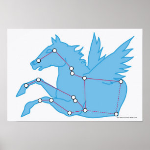Illustration of Pegasus constellation Poster